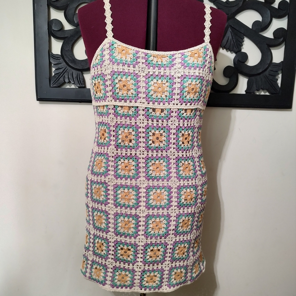 Zara Crochet Mini Dress